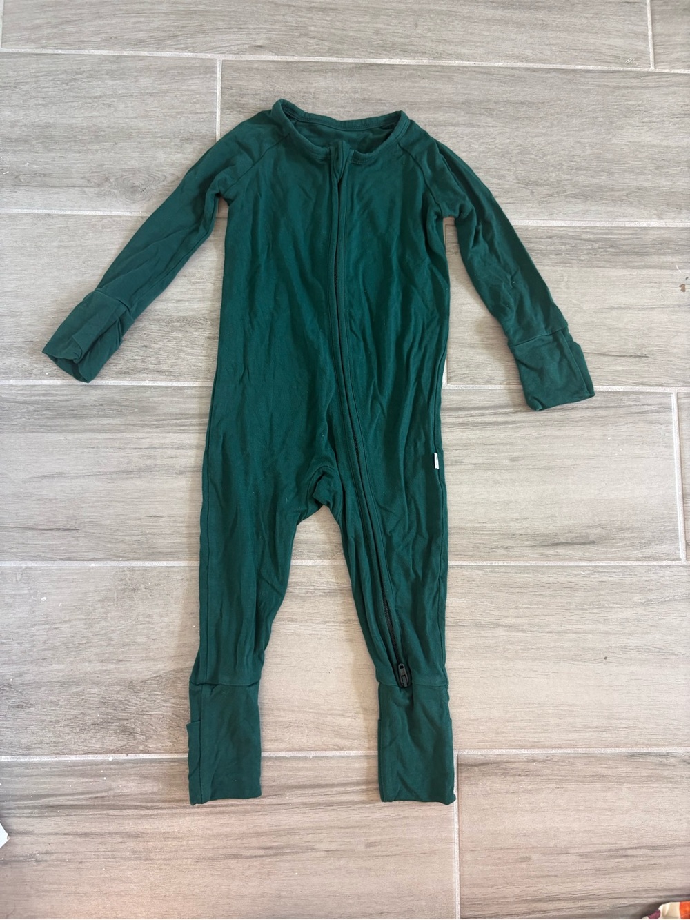Little Sleepies Emerald Green Solid Zippy Sleeper 3-6M